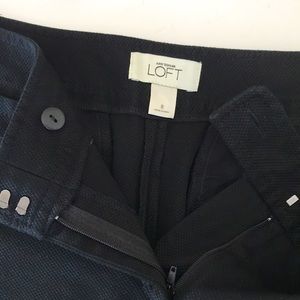 Loft textured black longer higher waist shorts.